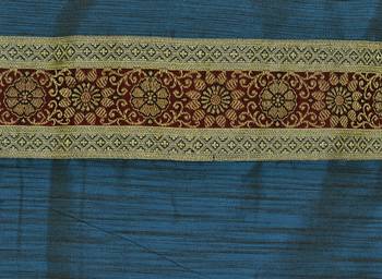 Ethnic Elephant Work Design silk Curtains For Housewarming Gift 7ft x 4ft 4