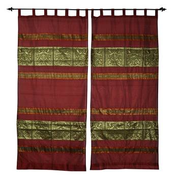 Living Room Decoration silk Curtains For Windows 7ft x 4ft 2