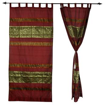 Living Room Decoration silk Curtains For Windows 7ft x 4ft 3