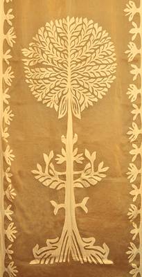 Tab Top Panel Cotton Tree Of Life Curtain For Living Room Decor 3