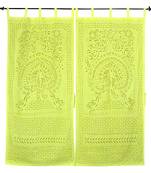 Home Decorative Handmade Peacock Design Cotton Curtians For Housewarming Gift