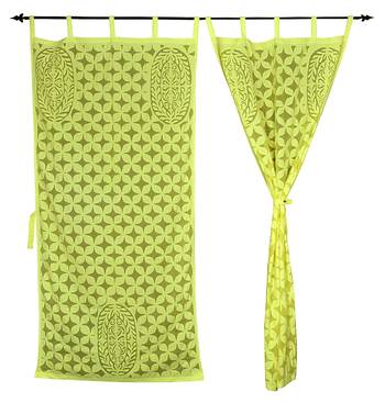 Rajasthani Handmade Decorative Cotton Panel Transparent Curtains 2