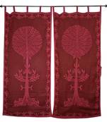 Lal Haveli Handmade Cotton Tree Of Life Curtain For Bedroom