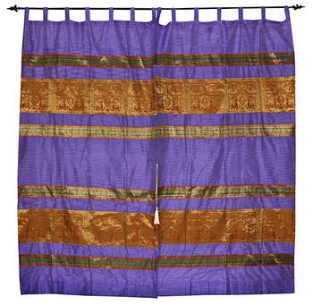 Lal Haveli Ethnic Designer Handmade silk Curtains for Windows Housewarming Gifts 42 X 85 inches 1
