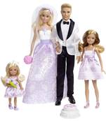 Barbie I Can Be A Bride Wedding Day Set Exclusive 4 Pack - Barbie, Ken, Stacie, and Chelsea
