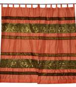 Lal Haveli silk Designer Window Curtains for Living Room 42 X 85 inches