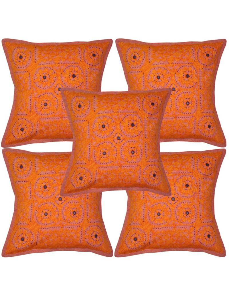 Decorative Handmade Embroidered cotton Cushion Cover Bed Pillow Cover Sofa Se...