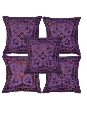 Traditional Handmade Elegant Embroidery Cushion Covers cotton 16 X 16 Inches ... 1