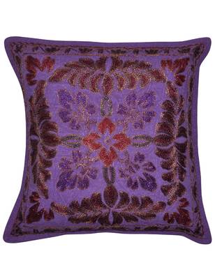 Traditional Handmade Elegant Embroidery Cushion Covers cotton 16 X 16 Inches ... 2