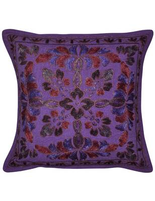 Traditional Handmade Elegant Embroidery Cushion Covers cotton 16 X 16 Inches ... 3