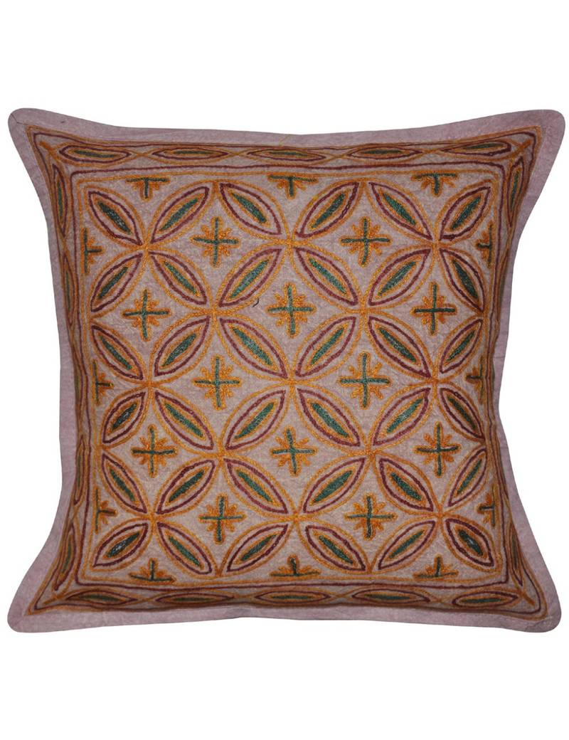 Handcrafted Ethnic Embroidery cotton Pillow Cover For Sofa DÃ©cor 16 X
