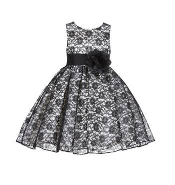 Grey Plain Net Kids Frocks 1