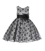 Grey Plain Net Kids Frocks