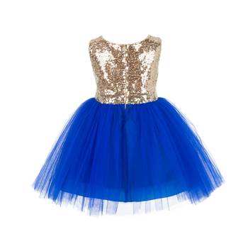 Blue Embroidered Net Kids Frocks 2
