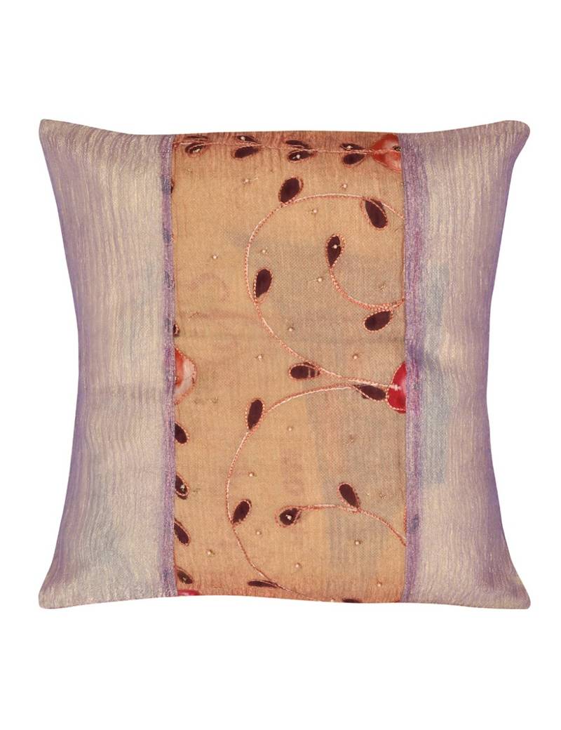 Rajasthani Handmade Silk Cushion Cover 16 x 16 Set Of 5 Pcs LAL