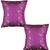Lal Haveli Ethnic Designer Pink Color Silk Fabric Square Shape Cushion Covers 20 x 20 inch Set of 2 Pcs