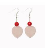 Piebee - Genuine Rose Quartz Drop Earrings