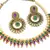 Purple And Green pearl polki necklace set