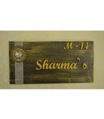 Karigaari India Designer Sleeper wood & ,Bamboo Name Plate (Customizable)