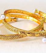 Traditional and elegant gold plated PEARL bangles