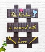 Karigaari India Wooden Kitchen Name Plate I Customized Name Plate I Door Signs I Door Boards I Name Board for House