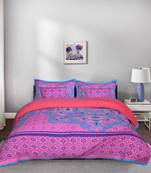 Bold Pink 5 Piece King Size Cotton Quilted Bedspread