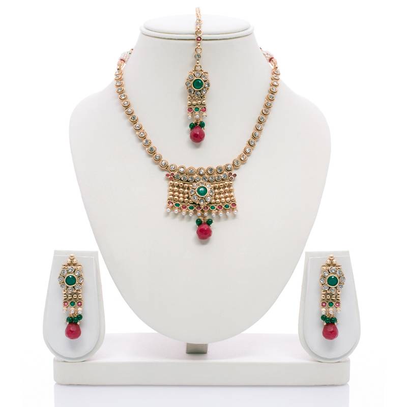 Gold Pearl necklace-sets