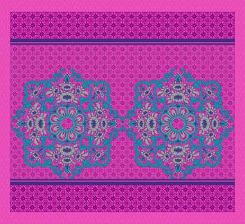 Bold Pink 5 Piece King Size Cotton Quilted Bedspread 5