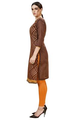 Brown jacquard banarasi silk salwar 3