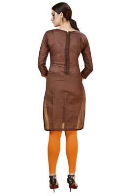 Brown jacquard banarasi silk salwar 4