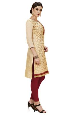 Beige jacquard banarasi silk salwar 3
