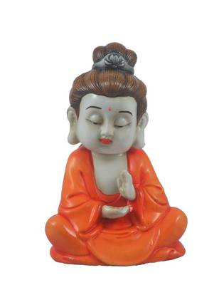 Karigaari India Polyresine Monks in Meditating Posture Showpiece 1