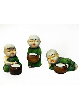 Karigaari Green & White T Lite Holder 1