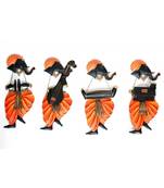 Swapkri Collections Ganesh Musical Set Of 4 Metal Wall Hanging (58X35Cm,Red)