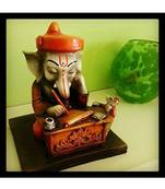 Karigaari India Handcrafted Resine Lord Ganeshji Writing Geeta Sculpture | Showpiece for Home  and Office