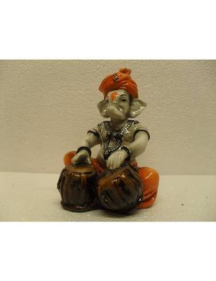 Clickshop9 Music Dance Instrument Ganesha Statue Decor Gifts (Multicolour,3.5"*3.5"*4") 1