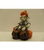 Clickshop9 Music Dance Instrument Ganesha Statue Decor Gifts (Multicolour,3.5"*3.5"*4")