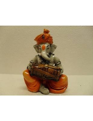 Clickshop9 Music Dance Instrument Ganesha Statue Decor Gifts (Multicolour,3.5"*3.5"*4") 1