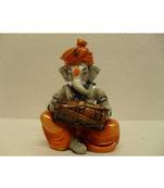 Clickshop9 Music Dance Instrument Ganesha Statue Decor Gifts (Multicolour,3.5"*3.5"*4")