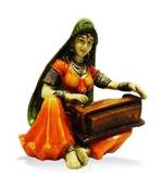 Karigaari India Polyresine Set of 3 Ganesha Playing Different Instruments (K-34, Multi-Colour)