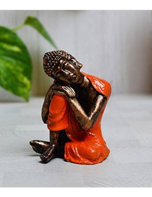 Karigaari Buddha Resting on Knee Polyresine Showpiece (7.62 cm x 5.08 cm x 7.62 cm) 1