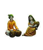 Karigaari India Traditions of Rajasthani : Man Playing Tabla & Lady with Dafli