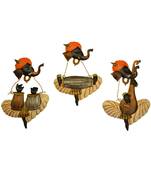 Karigaari India Wrought Iron Set of 3 Ganesha Wall Hanging