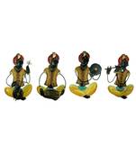 IndoRoots Set of 4 Rajastani Ladies troup wall hanging