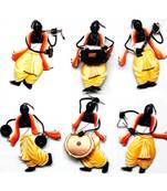 Karigaari Dancing Pandits Musicians Iron Idol (15.24 cm x 7.62 cm x 25.4 cm, Set of 6)