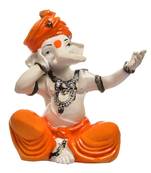 Karigaari India Handcrafted Ganesha Singing Showpiece I Best Gifting Option (Size : 5 x 4 x 5 inches)