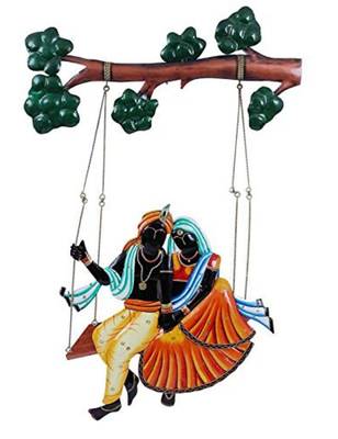 Karigaari India Elegant Radha with Krishna Wall Hanging Showpiece I Love Gifts I Religious Gifts 1