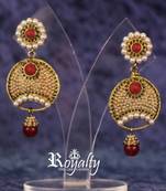 Royalty Pearls studded Polki Earrings