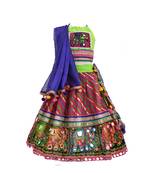Multcolour embroidered cotton stitched lehenga