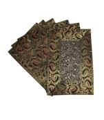 Lal Haveli Handmade Decorative Table Mat Set of 6 Banarsi silk Fabric Kitchen Placemats 18 X 12 inches